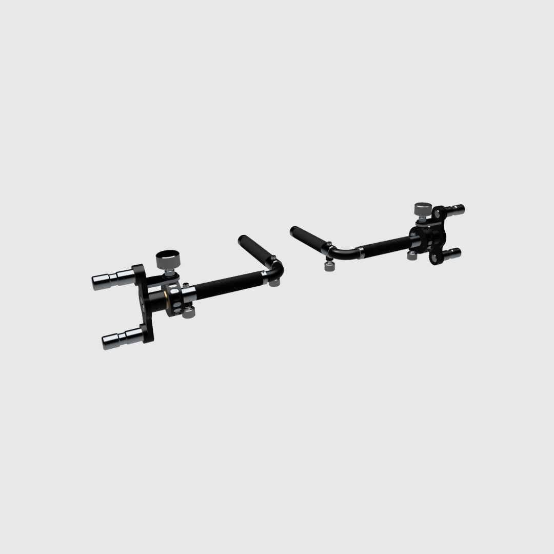 Bulletproof adjustable handle pair for cable attachment work.