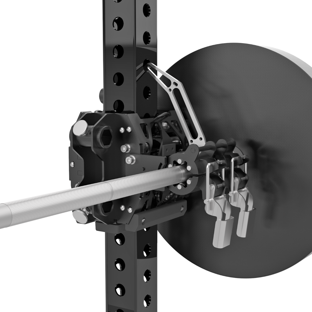 Bulletproof VTS Lite trolley pair mounted on power-rack uprights.