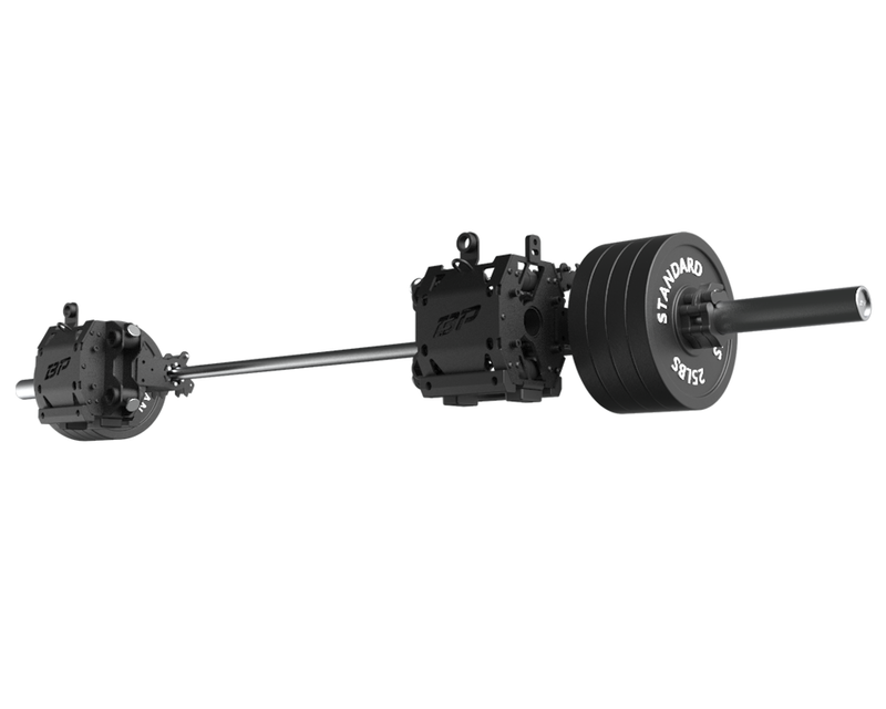 Bulletproof full VTS trolley pair mounted on power-rack uprights.